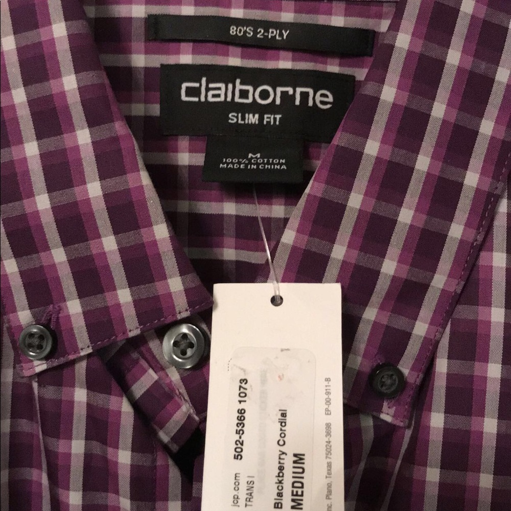 Claiborne purple button up.